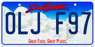 SD license plate 0LJF97