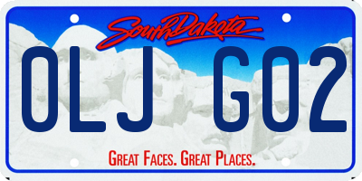 SD license plate 0LJG02