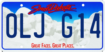 SD license plate 0LJG14