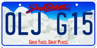 SD license plate 0LJG15
