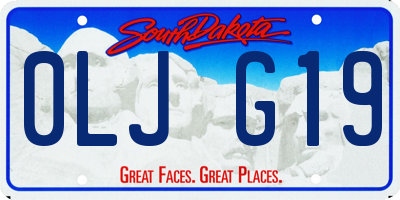 SD license plate 0LJG19