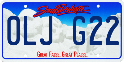 SD license plate 0LJG22