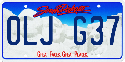 SD license plate 0LJG37