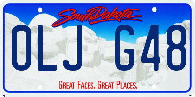 SD license plate 0LJG48