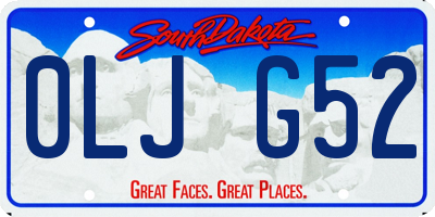 SD license plate 0LJG52
