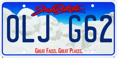 SD license plate 0LJG62
