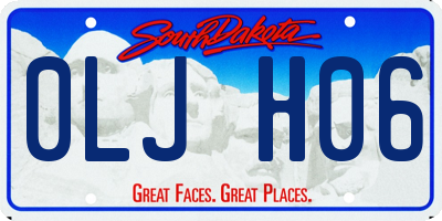 SD license plate 0LJH06
