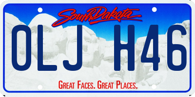 SD license plate 0LJH46