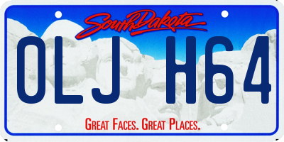 SD license plate 0LJH64