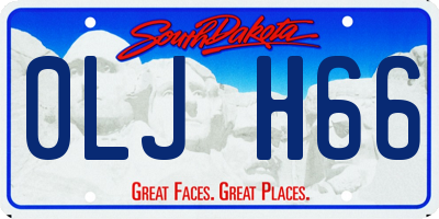 SD license plate 0LJH66