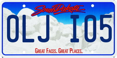 SD license plate 0LJI05