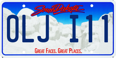 SD license plate 0LJI11