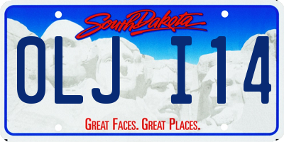 SD license plate 0LJI14