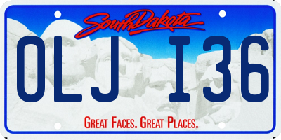 SD license plate 0LJI36