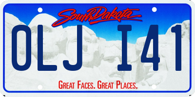 SD license plate 0LJI41