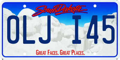 SD license plate 0LJI45