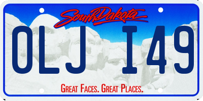 SD license plate 0LJI49