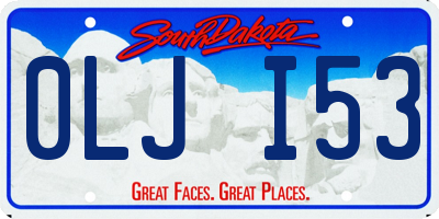 SD license plate 0LJI53