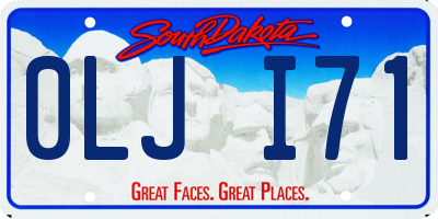SD license plate 0LJI71