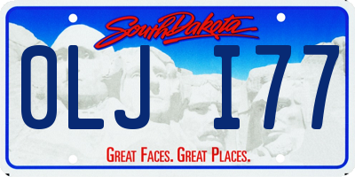 SD license plate 0LJI77