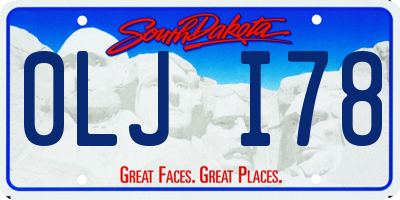 SD license plate 0LJI78