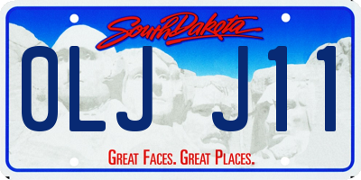 SD license plate 0LJJ11