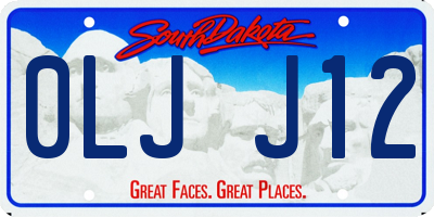 SD license plate 0LJJ12