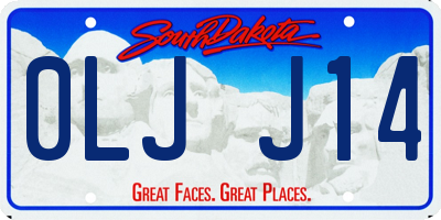 SD license plate 0LJJ14