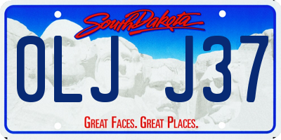 SD license plate 0LJJ37