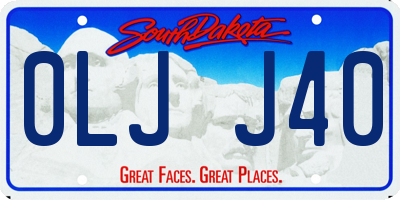 SD license plate 0LJJ40