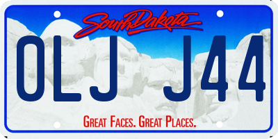 SD license plate 0LJJ44