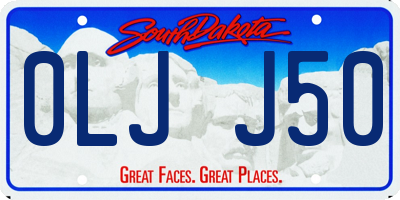 SD license plate 0LJJ50