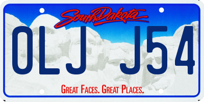 SD license plate 0LJJ54