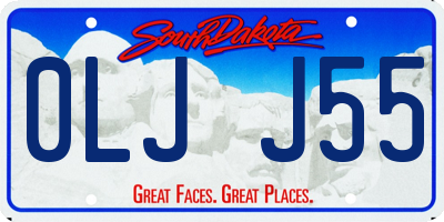 SD license plate 0LJJ55