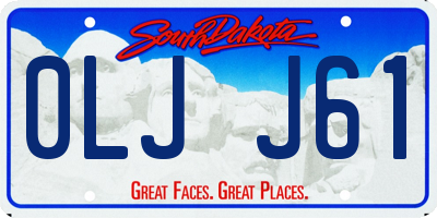 SD license plate 0LJJ61