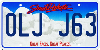 SD license plate 0LJJ63