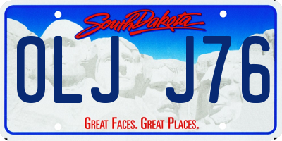 SD license plate 0LJJ76
