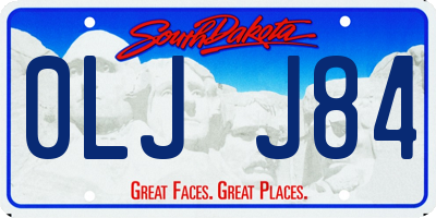 SD license plate 0LJJ84
