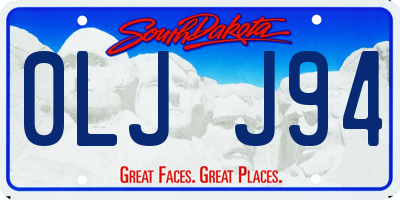 SD license plate 0LJJ94