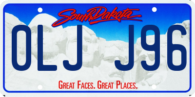 SD license plate 0LJJ96