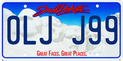 SD license plate 0LJJ99