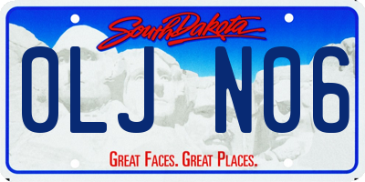 SD license plate 0LJN06