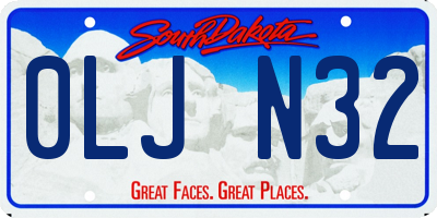 SD license plate 0LJN32