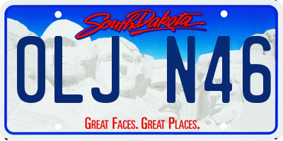 SD license plate 0LJN46