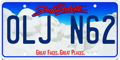 SD license plate 0LJN62