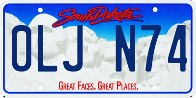 SD license plate 0LJN74