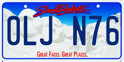 SD license plate 0LJN76