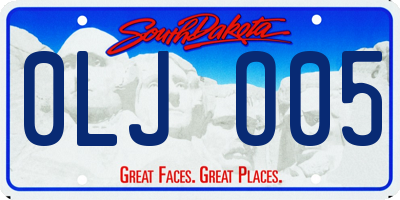 SD license plate 0LJO05