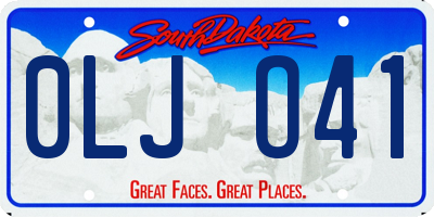 SD license plate 0LJO41