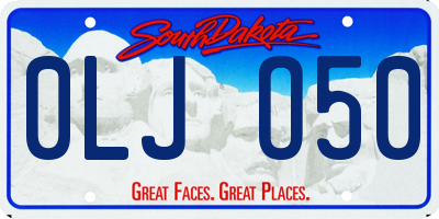 SD license plate 0LJO50